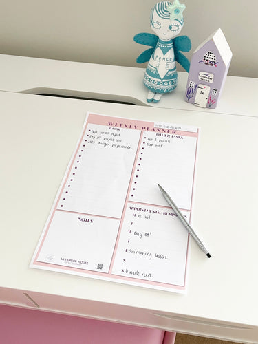 Free weekly planner - download