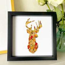 Load image into Gallery viewer, Stags head button art on white - rustic wall art