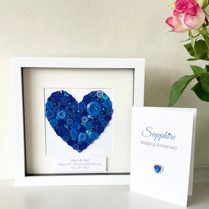 45th Wedding Anniversary Personalised Gift - Sapphire