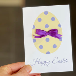 Happy Easter Card - Easter Egg A6 Handmade Card