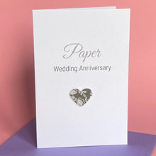 Load image into Gallery viewer, Paper Wedding Anniversary Card - 1st Anniversary