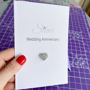 Silver Wedding Anniversary Card - 25th Anniversary