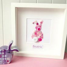 Load image into Gallery viewer, Gorgeous bunny button art - perfect nursery decor