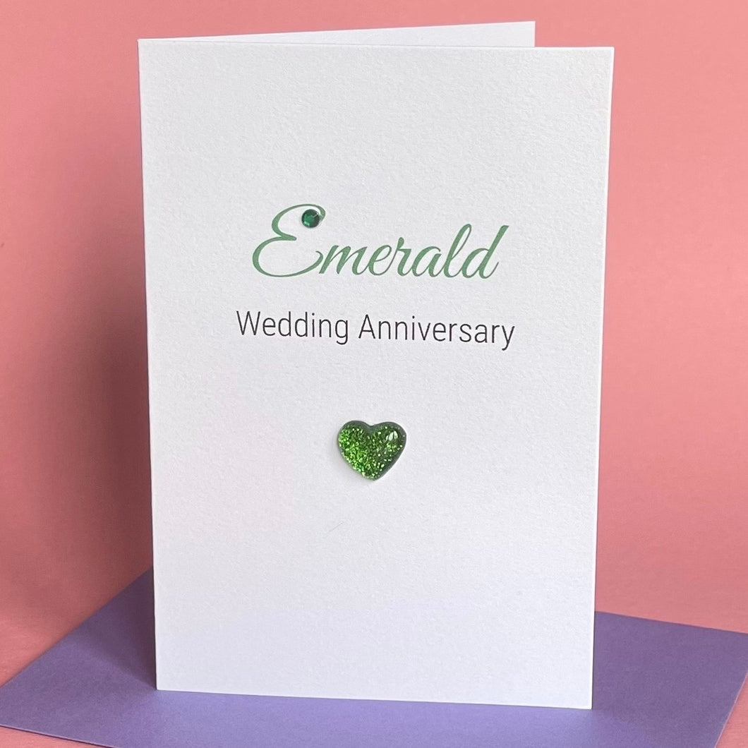 Emerald Wedding Anniversary Card - 55th Anniversary