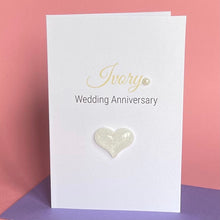 Load image into Gallery viewer, Ivory Anniversary Card - 14th Anniversary