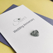 Load image into Gallery viewer, Silver Wedding Anniversary Card - 25th Anniversary