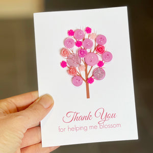Thank You For Helping Me Blossom | Teacher Thank You Card