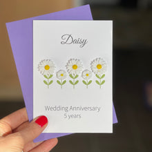 Load image into Gallery viewer, Daisy Wedding Anniversary Card | 5th Anniversary Flower