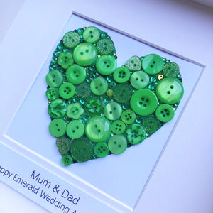 55th Wedding Anniversary Personalised Gift - Emerald
