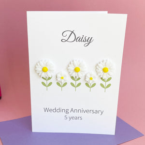 Daisy Wedding Anniversary Card | 5th Anniversary Flower