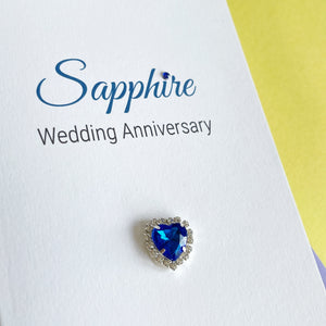 Sapphire Anniversary Card - 45th Anniversary