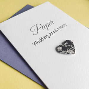 Paper Wedding Anniversary Card - 1st Anniversary