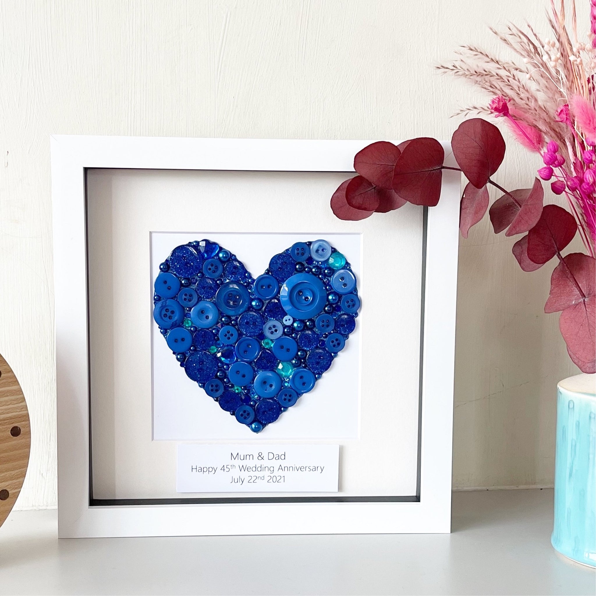 Sapphire Wedding 45 years Anniversary Personalised Gift button