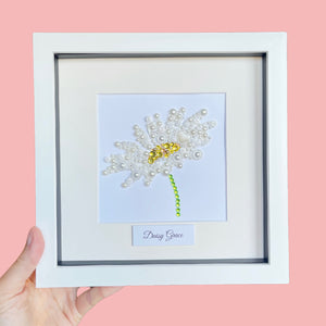Personalised Daisy Artwork | 5th Wedding Anniversary Flower | Birthday Flower of April